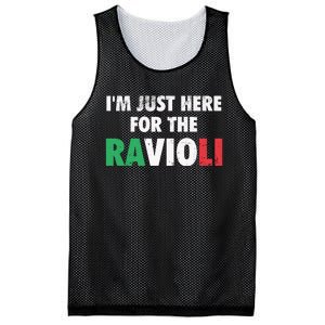 Im Just Here For The Ravioli Funny Italian Food Mesh Reversible Basketball Jersey Tank