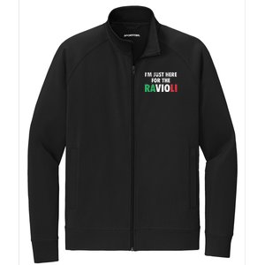 Im Just Here For The Ravioli Funny Italian Food Stretch Full-Zip Cadet Jacket