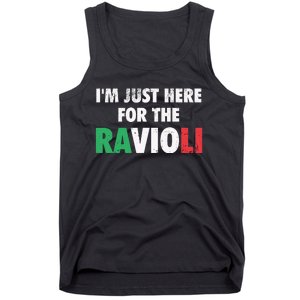 Im Just Here For The Ravioli Funny Italian Food Tank Top