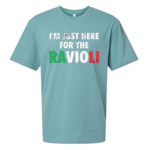 Im Just Here For The Ravioli Funny Italian Food Sueded Cloud Jersey T-Shirt