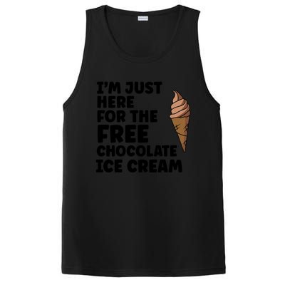 IM Just Here For The Free Ice Chocolate Cream Summer Gift PosiCharge Competitor Tank