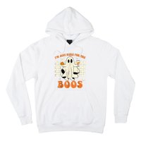 IM Just Here For The Boos Ghost Retro Groovy Halloween Hoodie