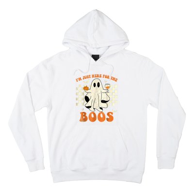 IM Just Here For The Boos Ghost Retro Groovy Halloween Hoodie