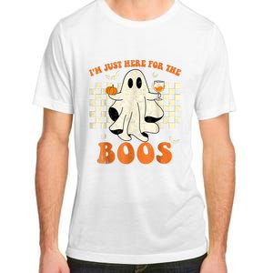 IM Just Here For The Boos Ghost Retro Groovy Halloween Adult ChromaSoft Performance T-Shirt