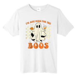 IM Just Here For The Boos Ghost Retro Groovy Halloween Tall Fusion ChromaSoft Performance T-Shirt