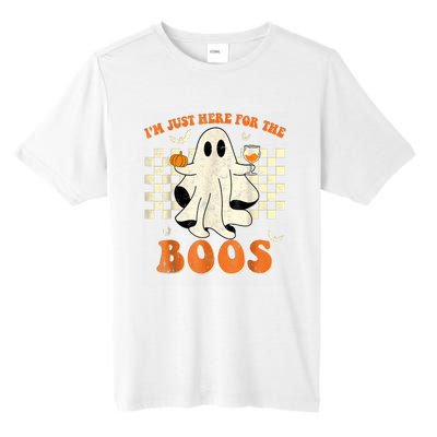 IM Just Here For The Boos Ghost Retro Groovy Halloween Tall Fusion ChromaSoft Performance T-Shirt