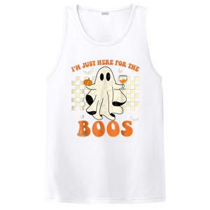 IM Just Here For The Boos Ghost Retro Groovy Halloween PosiCharge Competitor Tank