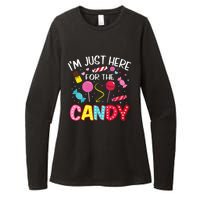 Im Just Here For The Candy Halloween Cute Lollipop Sweets Womens CVC Long Sleeve Shirt