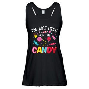 Im Just Here For The Candy Halloween Cute Lollipop Sweets Ladies Essential Flowy Tank