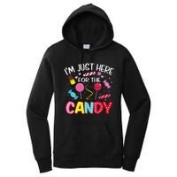 Im Just Here For The Candy Halloween Cute Lollipop Sweets Women's Pullover Hoodie