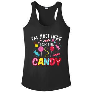 Im Just Here For The Candy Halloween Cute Lollipop Sweets Ladies PosiCharge Competitor Racerback Tank