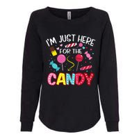 Im Just Here For The Candy Halloween Cute Lollipop Sweets Womens California Wash Sweatshirt