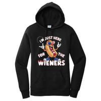 IM Just Here For The Weiners 4th Of July Patriotic Women's Pullover Hoodie