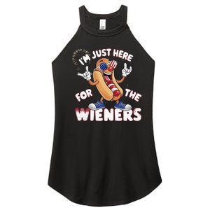 IM Just Here For The Weiners 4th Of July Patriotic Women's Perfect Tri Rocker Tank