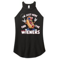 IM Just Here For The Weiners 4th Of July Patriotic Women's Perfect Tri Rocker Tank