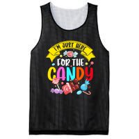 IM Just Here For The Candy Funny Halloween Food Humor Mesh Reversible Basketball Jersey Tank