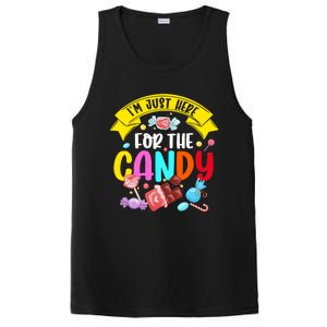 IM Just Here For The Candy Funny Halloween Food Humor PosiCharge Competitor Tank