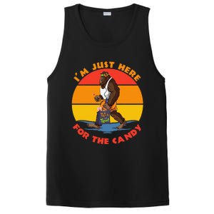 Im Just Here For The Candy Funny Bigfoot Halloween Costume PosiCharge Competitor Tank