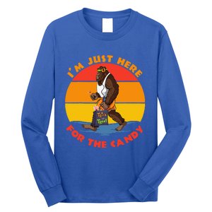 Im Just Here For The Candy Funny Bigfoot Halloween Costume Long Sleeve Shirt