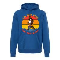 Im Just Here For The Candy Funny Bigfoot Halloween Costume Premium Hoodie