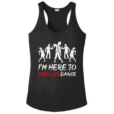 Im Just Here To Thriller Dance Halloween For Women Men Ladies PosiCharge Competitor Racerback Tank