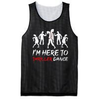 Im Just Here To Thriller Dance Halloween For Women Men Mesh Reversible Basketball Jersey Tank