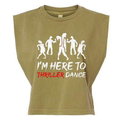 Im Just Here To Thriller Dance Halloween For Women Men Garment-Dyed Women's Muscle Tee