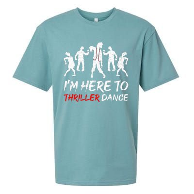 Im Just Here To Thriller Dance Halloween For Women Men Sueded Cloud Jersey T-Shirt