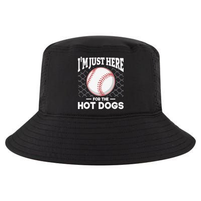 I'm Just Here For The Hot Dogs Summer Baseball Game Hotdog Cool Comfort Performance Bucket Hat
