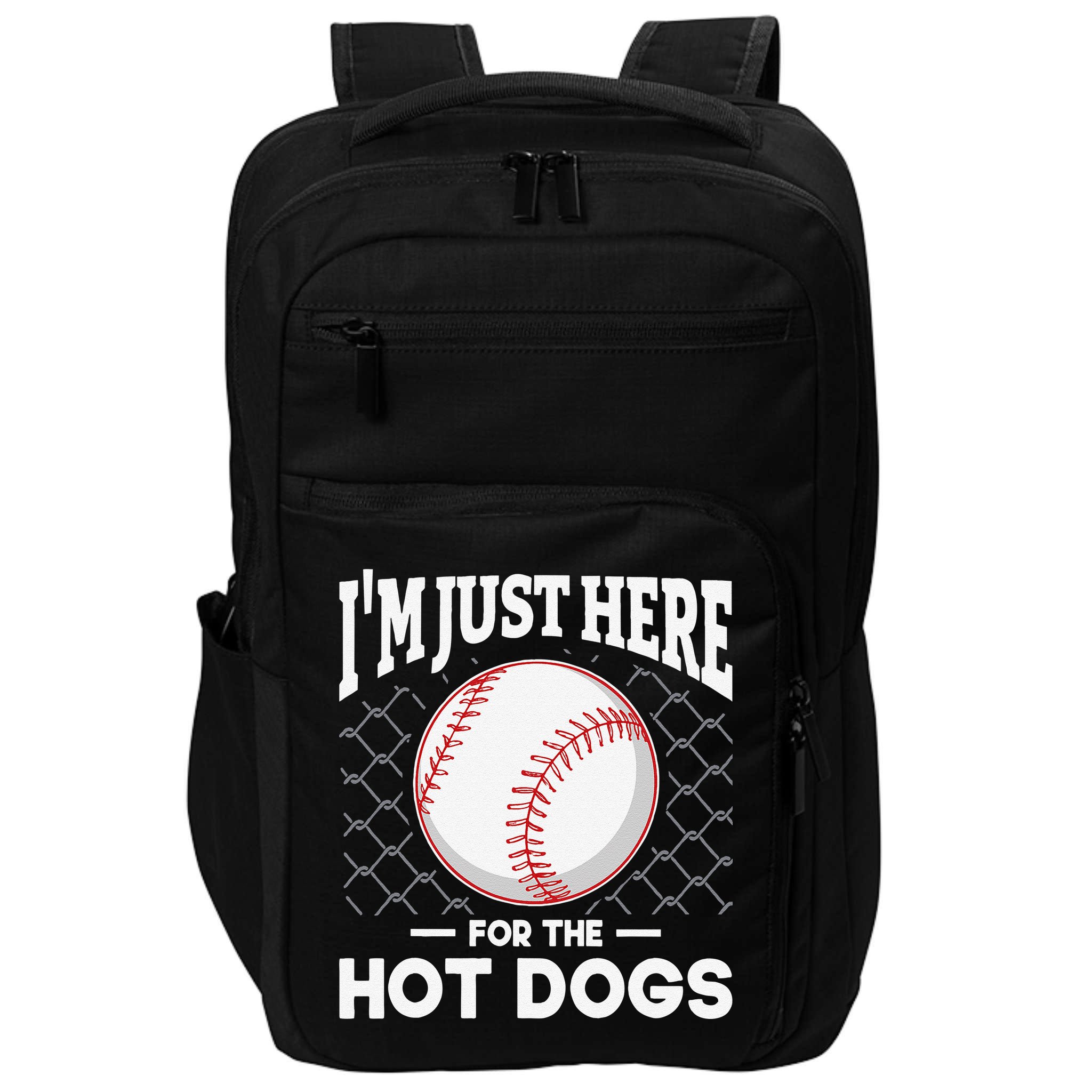 I'm Just Here For The Hot Dogs Summer Baseball Game Hotdog Impact Tech Backpack