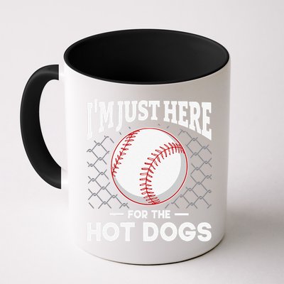 I'm Just Here For The Hot Dogs Summer Baseball Game Hotdog Mug