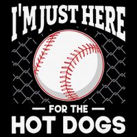 I'm Just Here For The Hot Dogs Summer Baseball Game Hotdog 16 in Basic Backpack