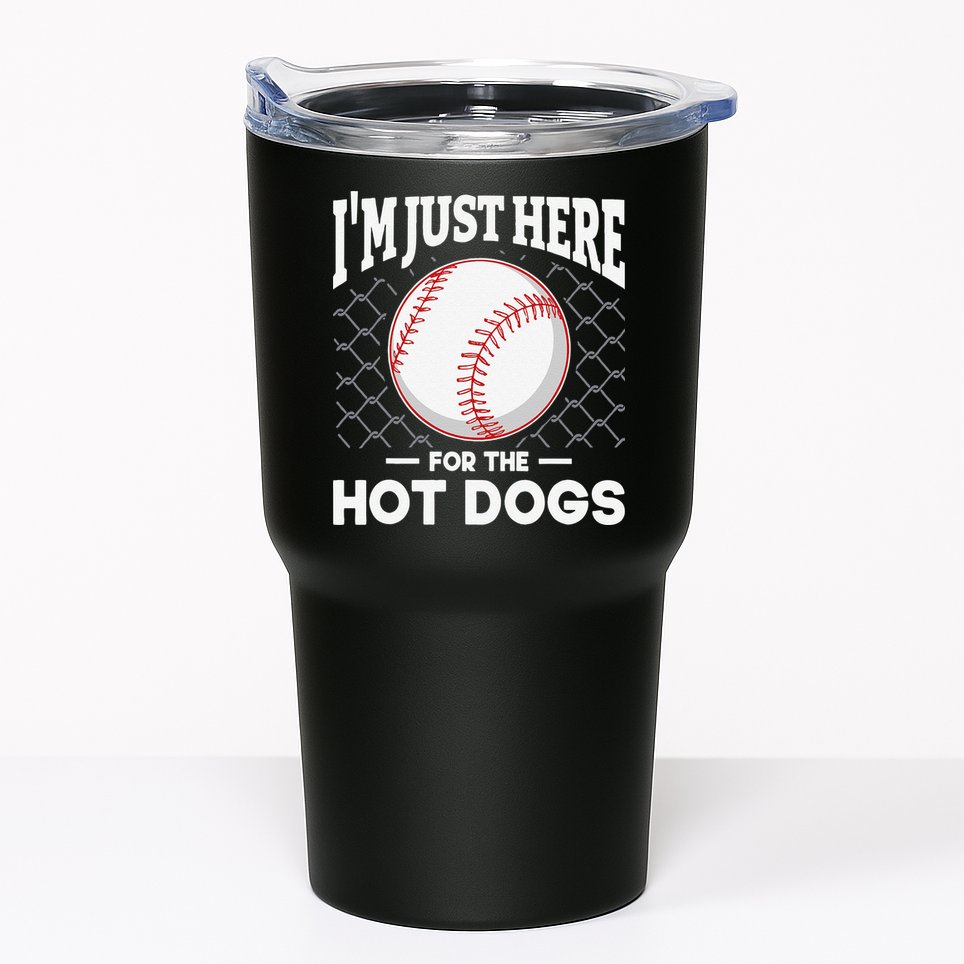I'm Just Here For The Hot Dogs Summer Baseball Game Hotdog Tumbler