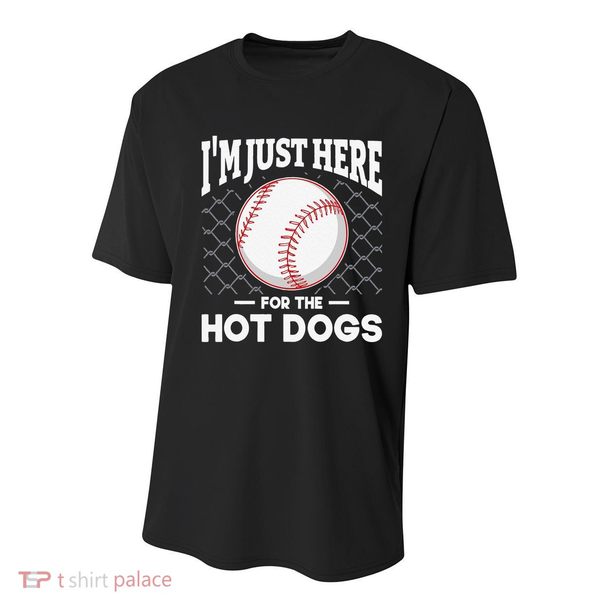 I'm Just Here For The Hot Dogs Summer Baseball Game Hotdog Youth Performance Sprint T-Shirt