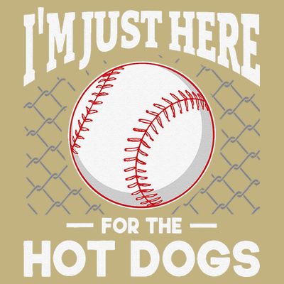 I'm Just Here For The Hot Dogs Summer Baseball Game Hotdog T-Shirt