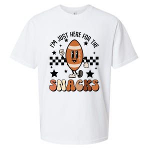 IM Just Here For The Snacks Football Season Game Day Sueded Cloud Jersey T-Shirt