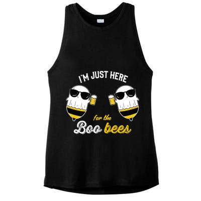I'm Just Here For The Boo Bees Halloween Ghost Gift Ladies PosiCharge Tri-Blend Wicking Tank