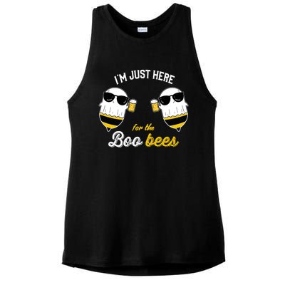 I'm Just Here For The Boo Bees Halloween Ghost Gift Ladies PosiCharge Tri-Blend Wicking Tank