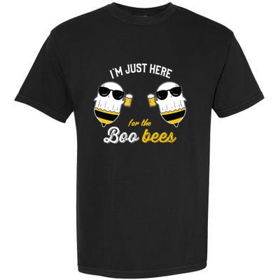 I'm Just Here For The Boo Bees Halloween Ghost Gift Garment-Dyed Heavyweight T-Shirt