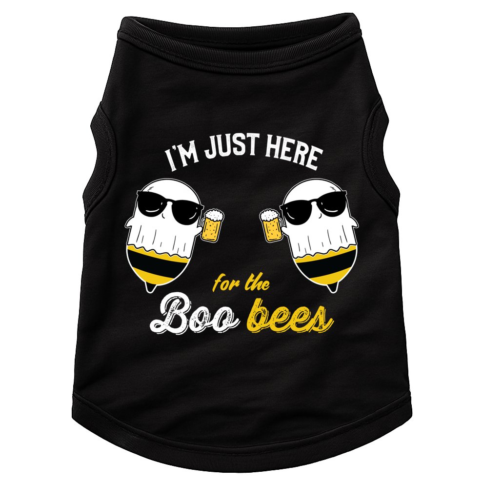 I'm Just Here For The Boo Bees Halloween Ghost Gift Doggie Tank