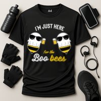I'm Just Here For The Boo Bees Halloween Ghost Gift Cooling Performance Crew T-Shirt