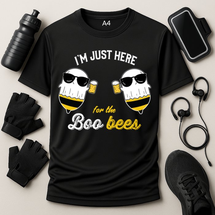 I'm Just Here For The Boo Bees Halloween Ghost Gift Cooling Performance Crew T-Shirt