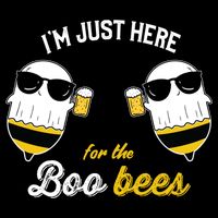 I'm Just Here For The Boo Bees Halloween Ghost Gift Cooling Performance Crew T-Shirt