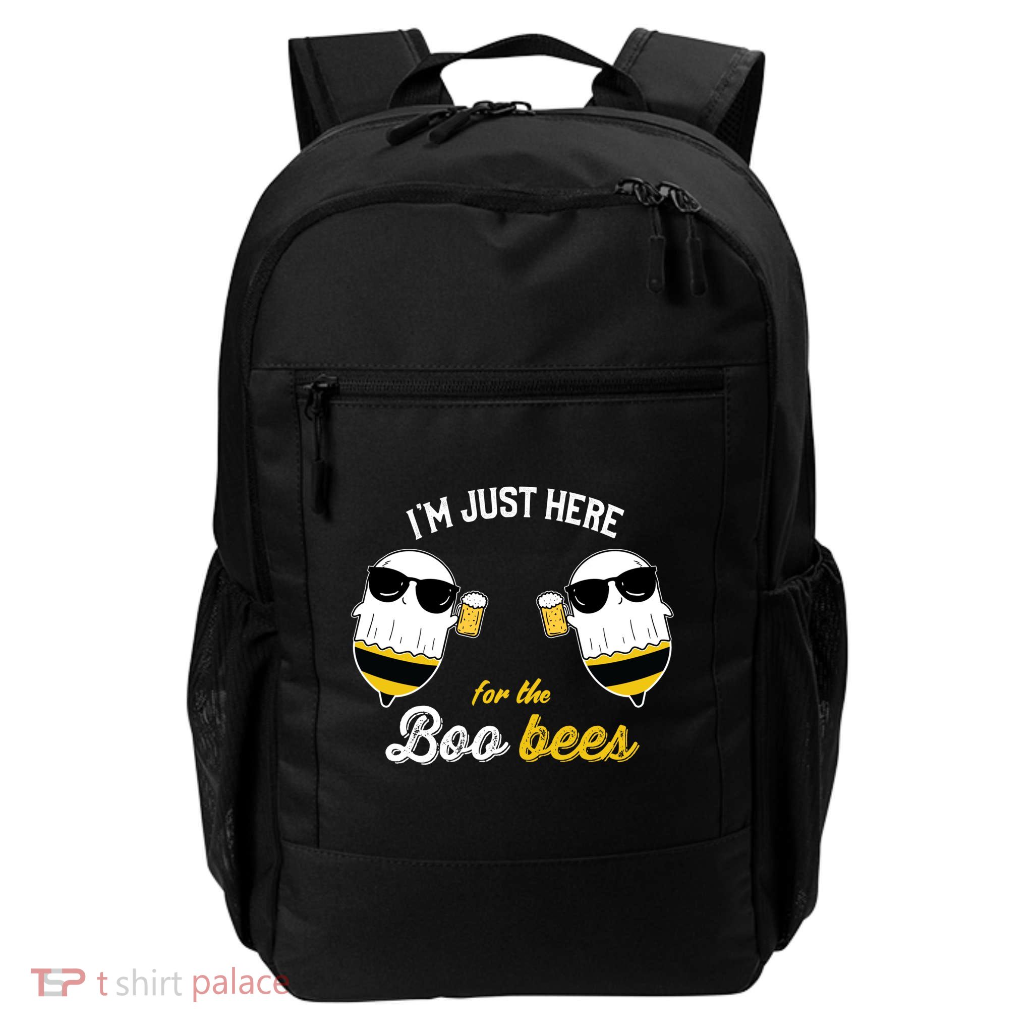 I'm Just Here For The Boo Bees Halloween Ghost Gift Backpack