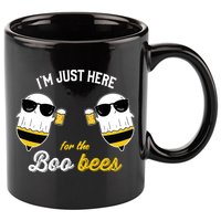 I'm Just Here For The Boo Bees Halloween Ghost Gift 11oz C Handle Ceramic Mug
