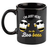 I'm Just Here For The Boo Bees Halloween Ghost Gift 11oz C Handle Ceramic Mug