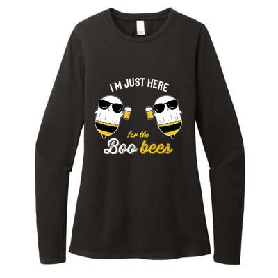 I'm Just Here For The Boo Bees Halloween Ghost Gift Womens CVC Long Sleeve Shirt