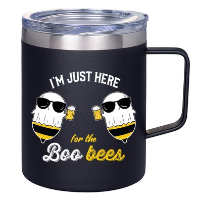 I'm Just Here For The Boo Bees Halloween Ghost Gift 12oz Stainless Steel Coffee Mug