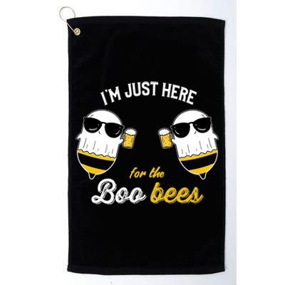 I'm Just Here For The Boo Bees Halloween Ghost Gift Platinum Collection Golf Towel