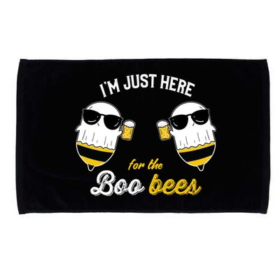 I'm Just Here For The Boo Bees Halloween Ghost Gift Microfiber Hand Towel